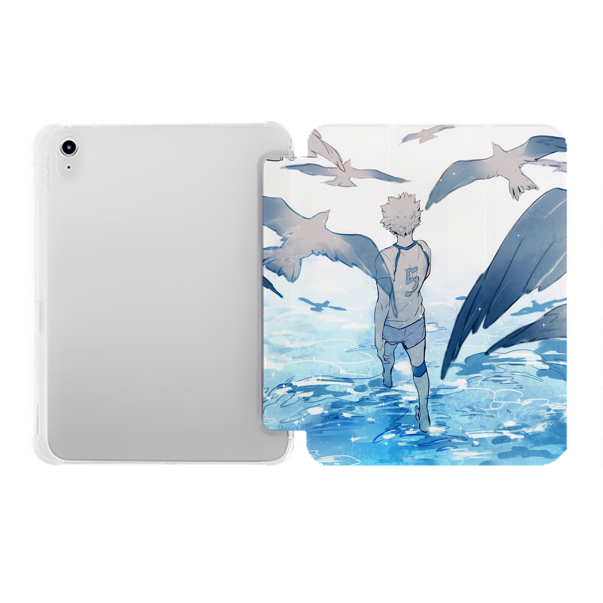 （画像用） ハイキュー!! Haikyu!! IPad ケース ペン収納付き 三つ折りスタンド PUレザー×シリコン 対応機種9.5/10.5/10.9インチ